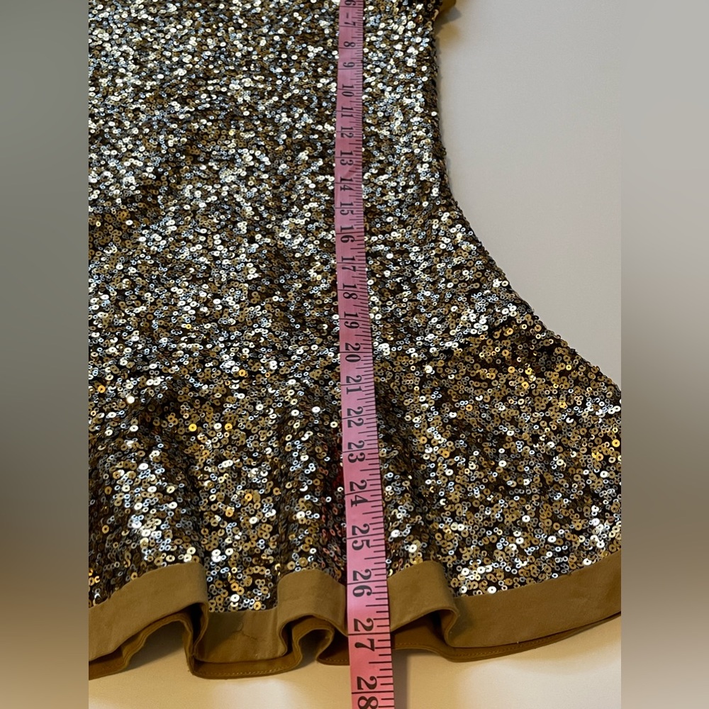 AMERICAN GIRL GOLDEN SPARKLE BLOUSE TUNIC SZ.S(14-16) Great Condition. - Picture 2 of 4